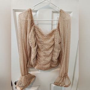 NWT Sheer Polkadot Top